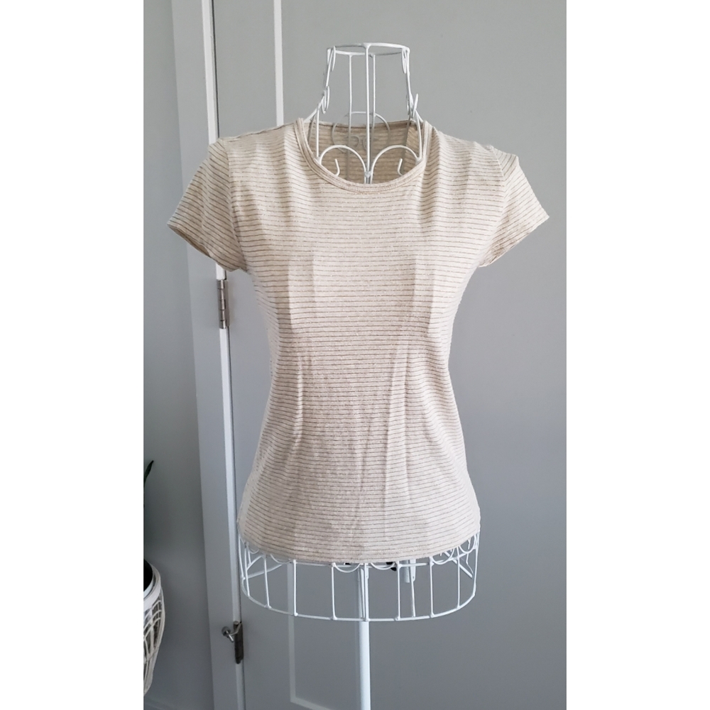 Gap women's babydoll tee t-shirt petite xs gold